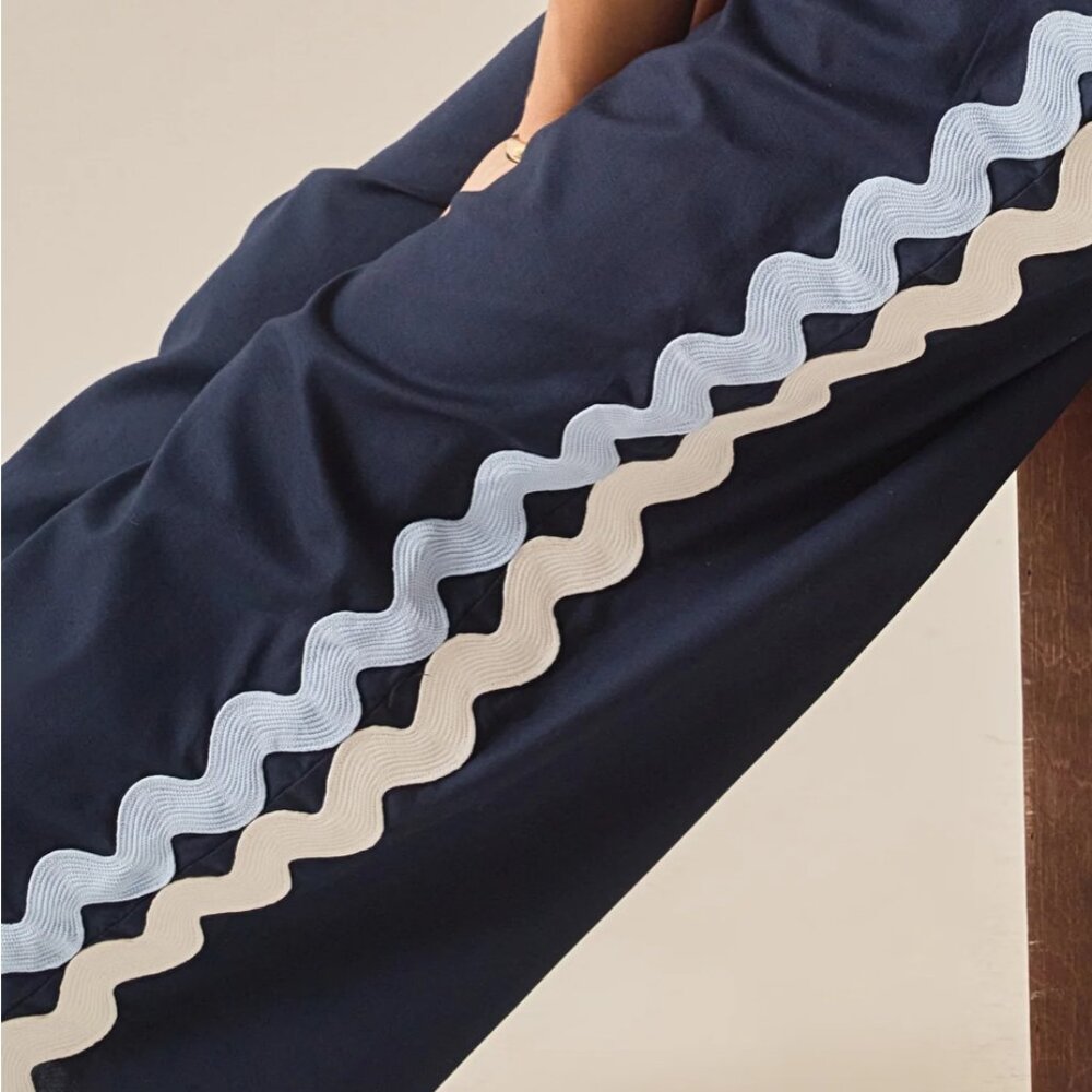 NWT Eche Ric Rac Pant Navy - Picture 3 of 5